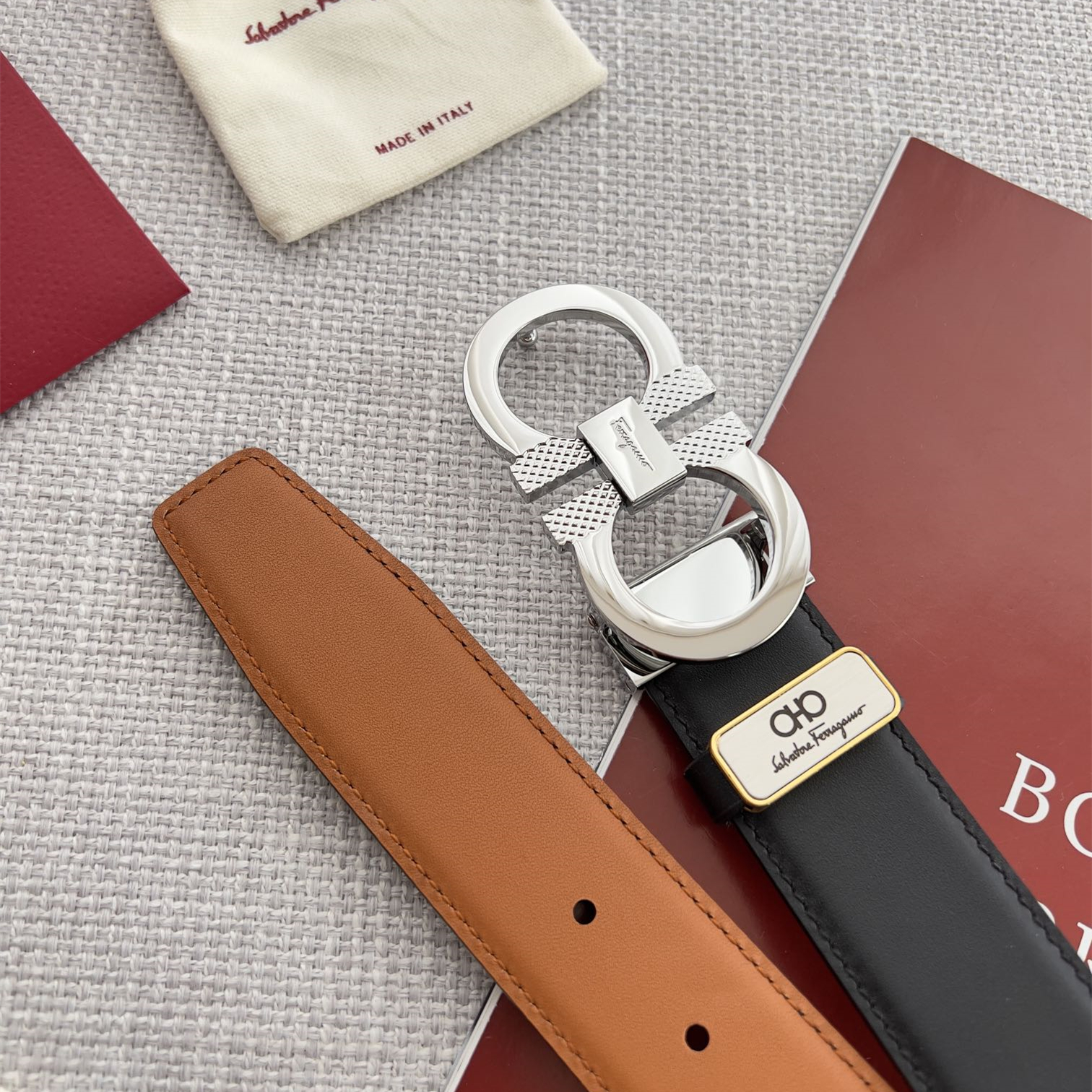 Belt  double-sided wear,2 Colors, Width:3.5cm