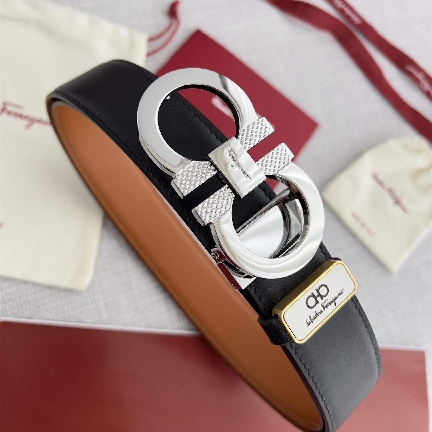 Belt  double-sided wear,2 Colors, Width:3.5cm