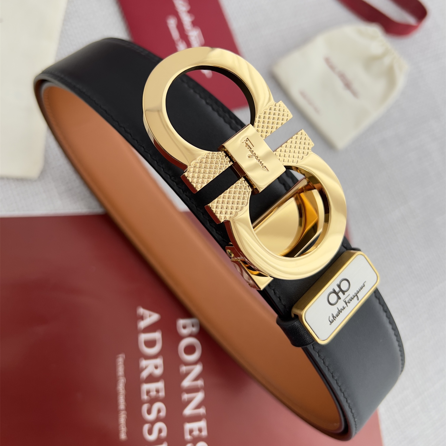 Belt  double-sided wear,2 Colors, Width:3.5cm