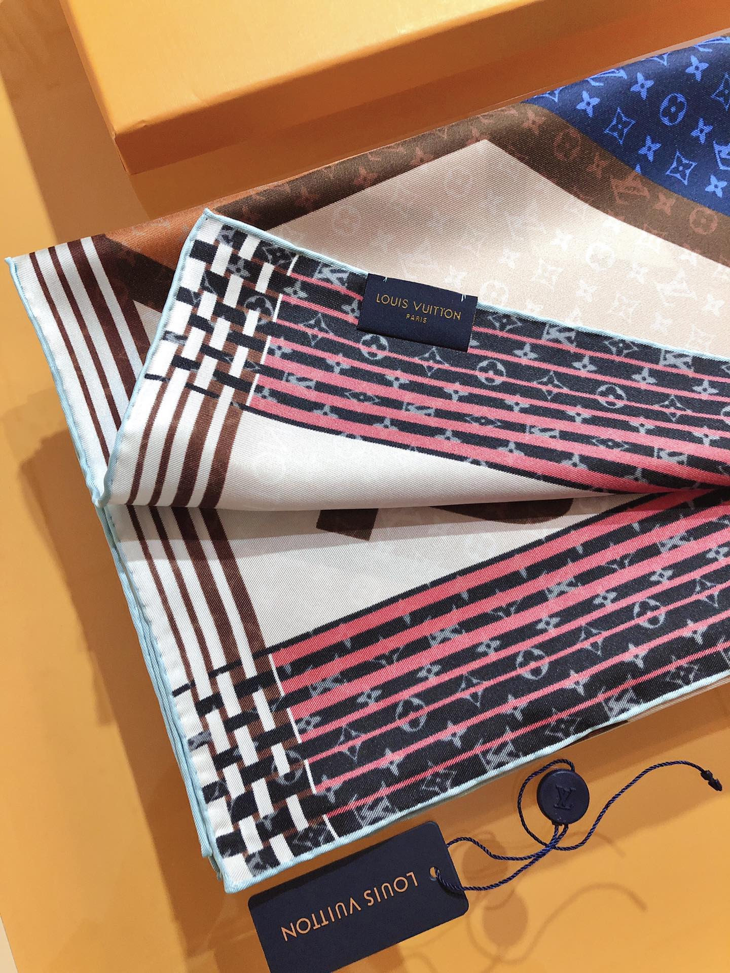 Pop Monogram silk scarf