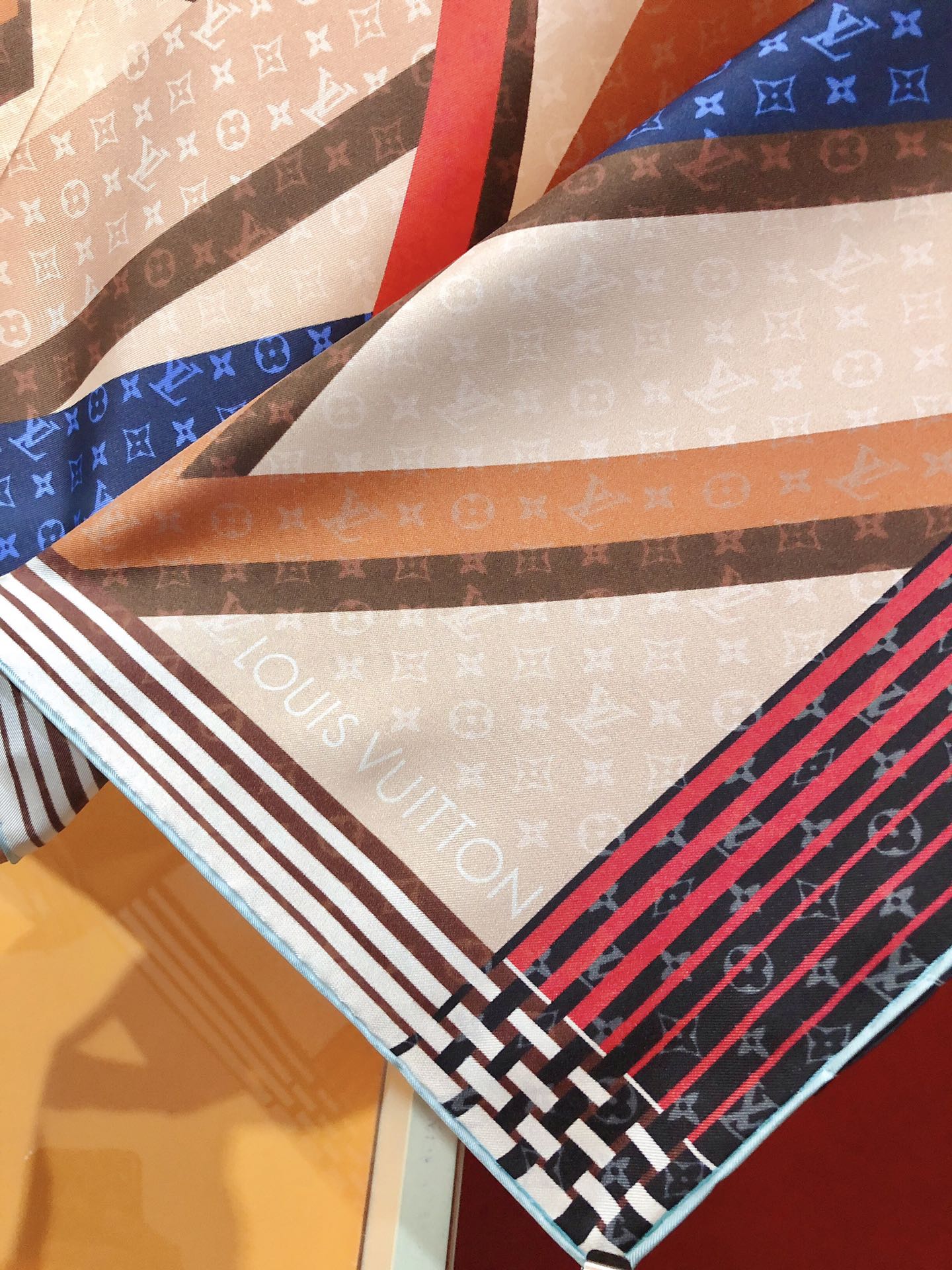 Pop Monogram silk scarf