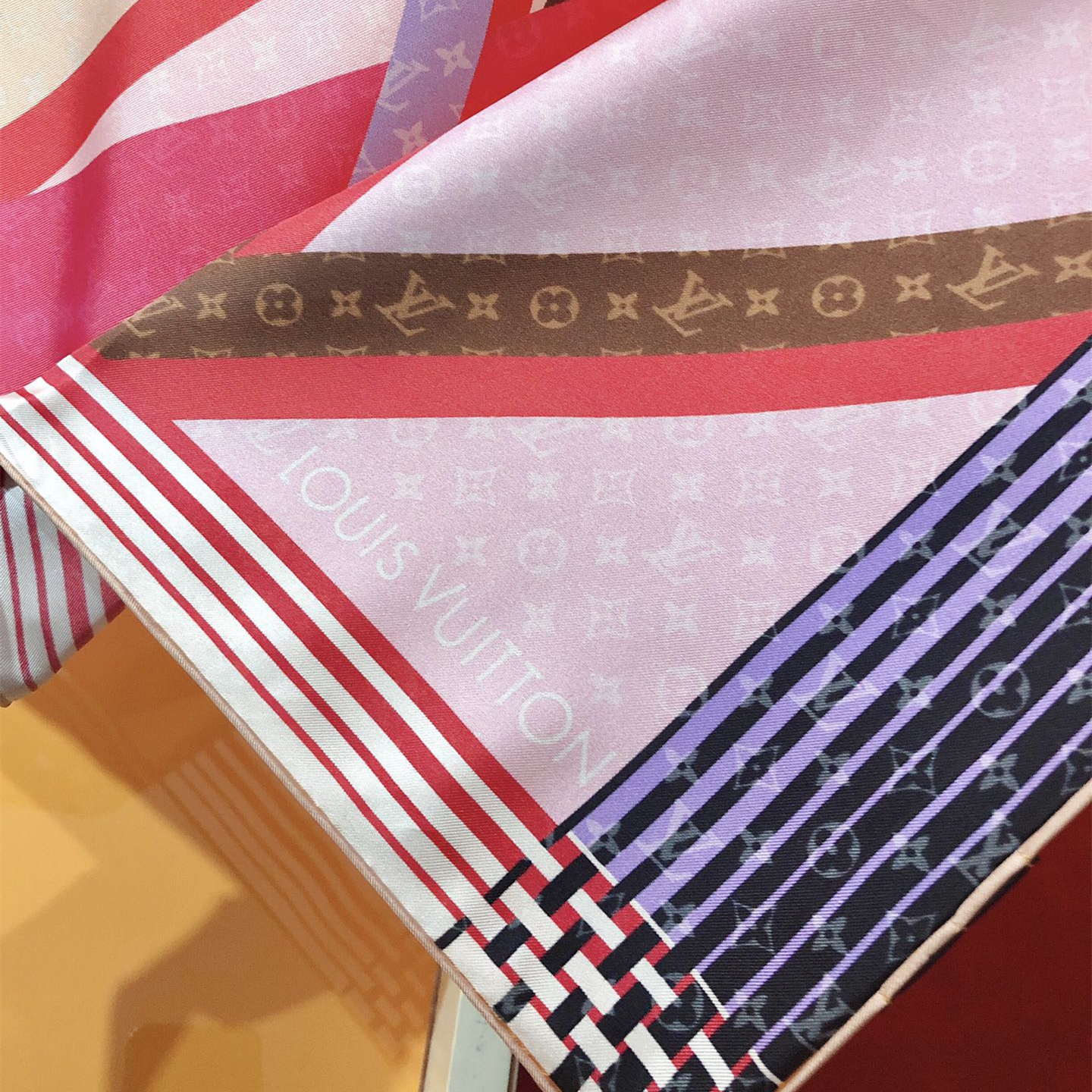 Pop Monogram silk scarf