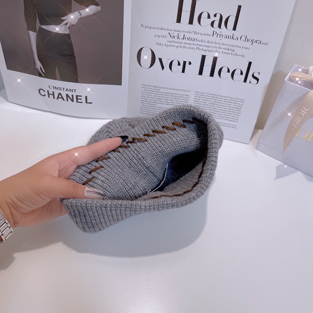 autumn  winter wool knitted beanie cap hat 3 colors