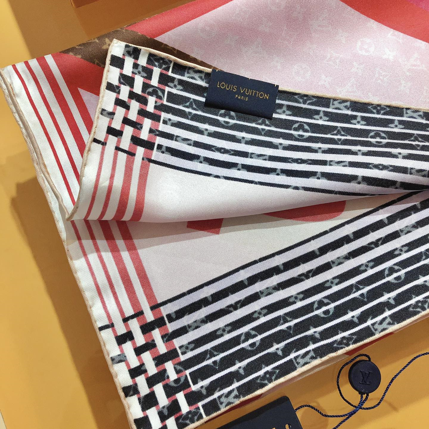 Pop Monogram silk scarf