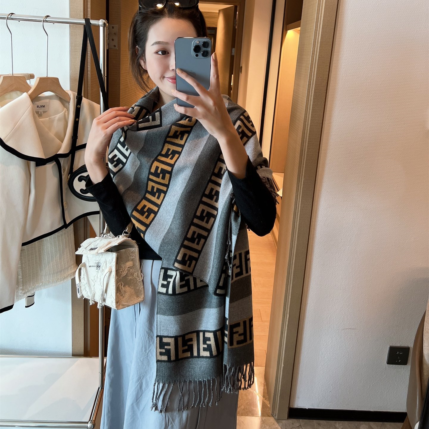 women Wool  FF scarf