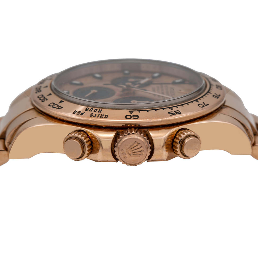 Daytona 40MM Champagne Chronograph Dial With Rose Gold Oyster Mechanical Watch