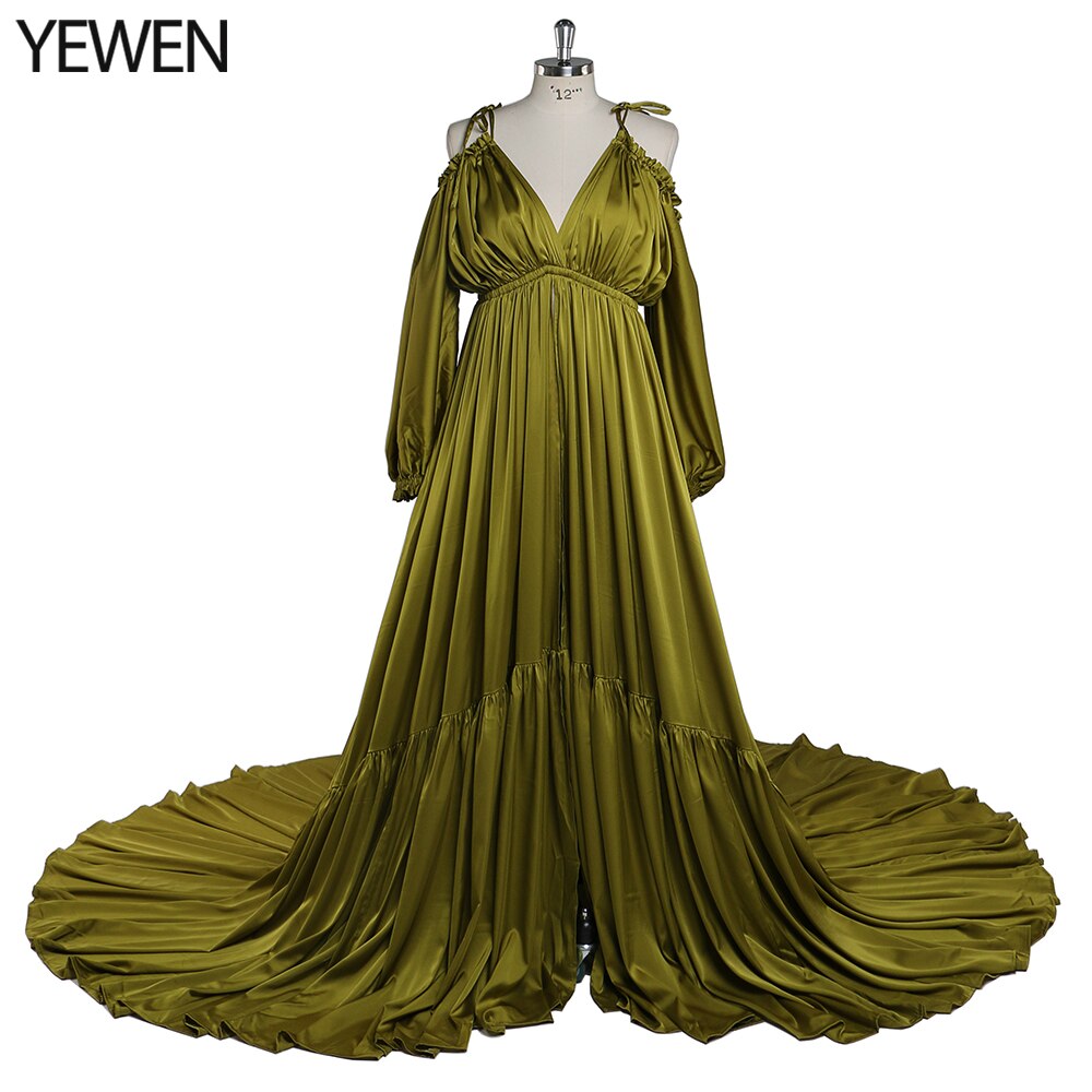 Sexy Shoulderless Evening Dress Long Pregnant Women Fancy Pregnancy Elegence Maxi Gown Photo Shoot Props YEWEN DY21721