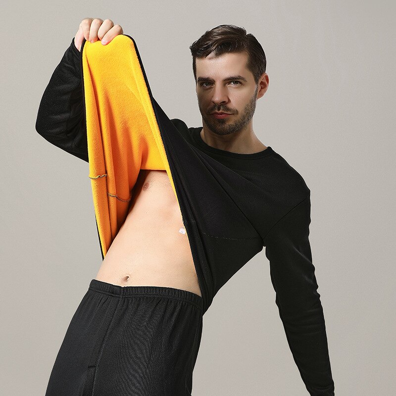 2022 Winter Autumn Clothes And Autumn Pants Men's Padded Warm Middle-aged And Old-aged Cold Thermal Underwear