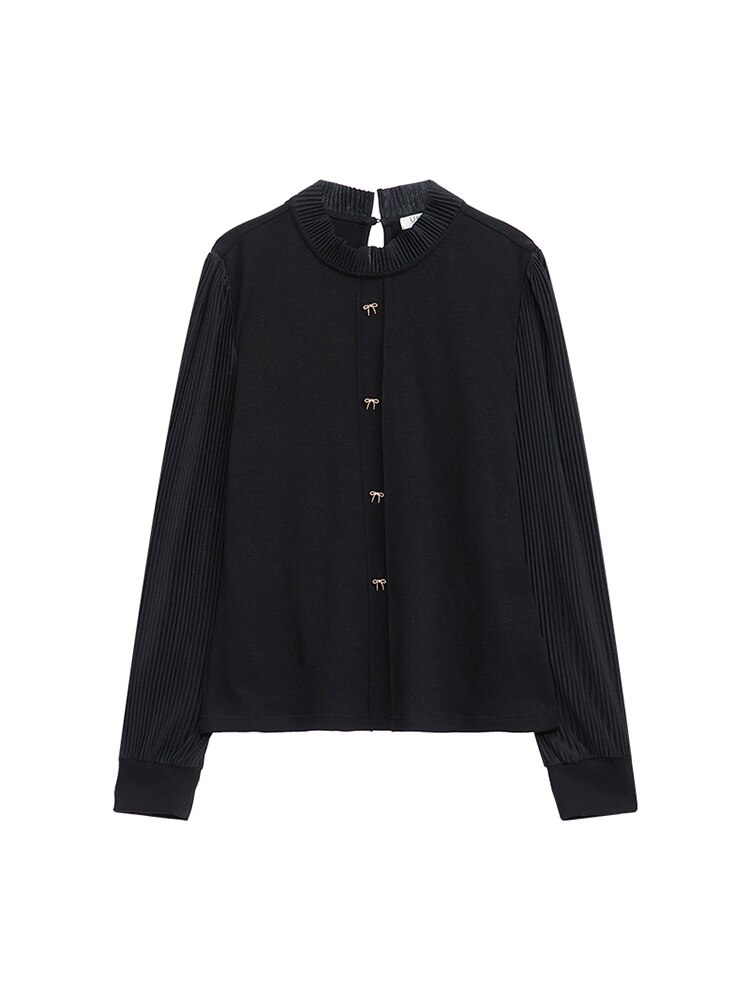 I BELIEVE YOU Turtleneck T-shirts Women 2022 Autumn Slim Solid Long Sleeves Pullover Tops Office Lady Winter bow Tees 2224014777