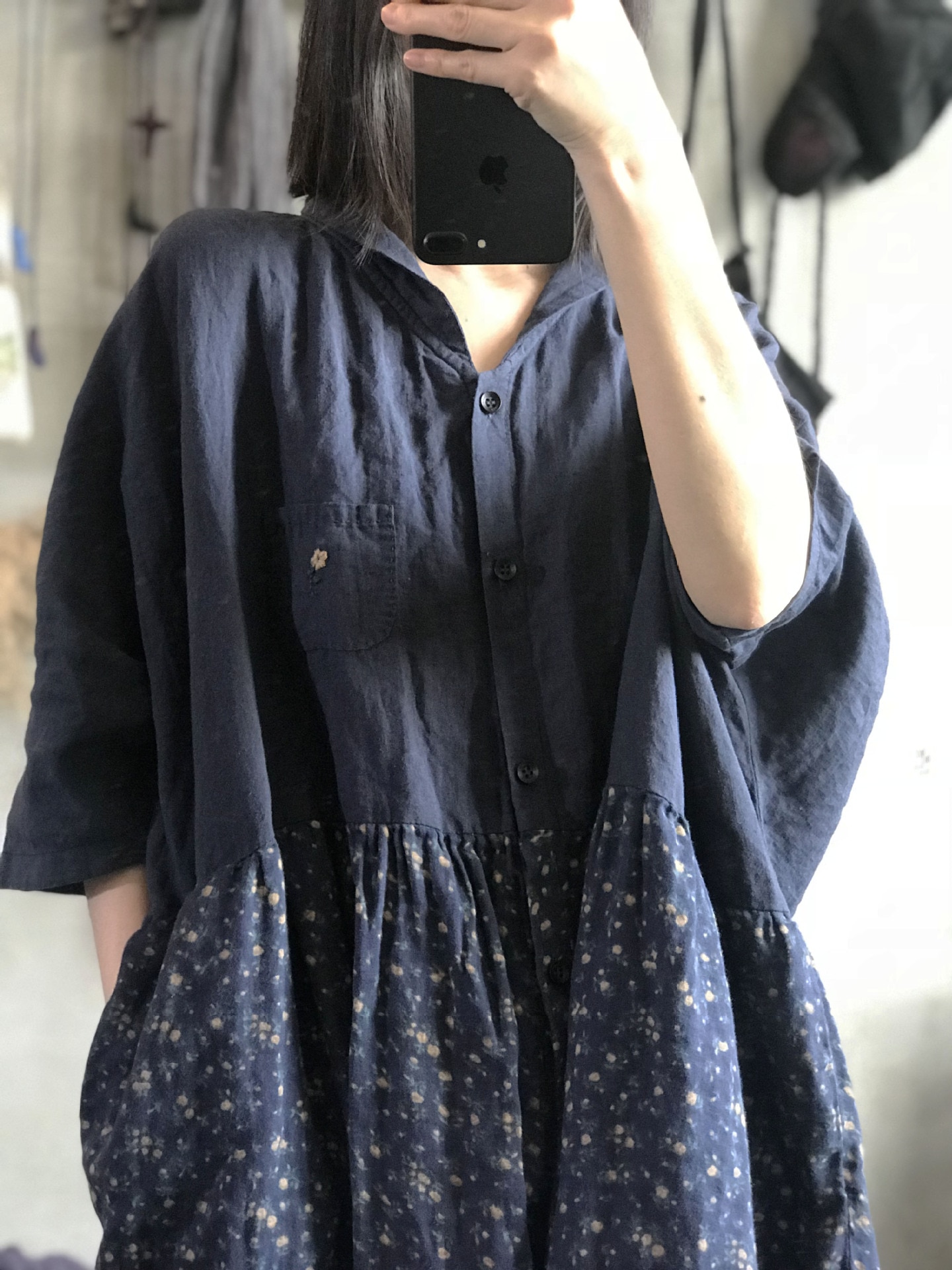 Women Linen Retro Patchwork Printed Dress Ladies Vintage Spliced Dress Female 2022 Spring Summer Dresses