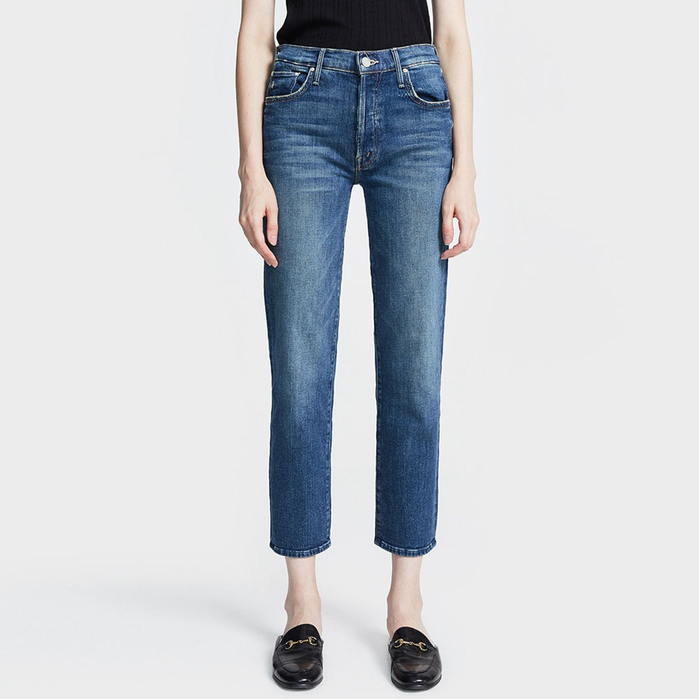 Women's velvet warm Straight leg jeans fashion casual lady ankle-length denim pants