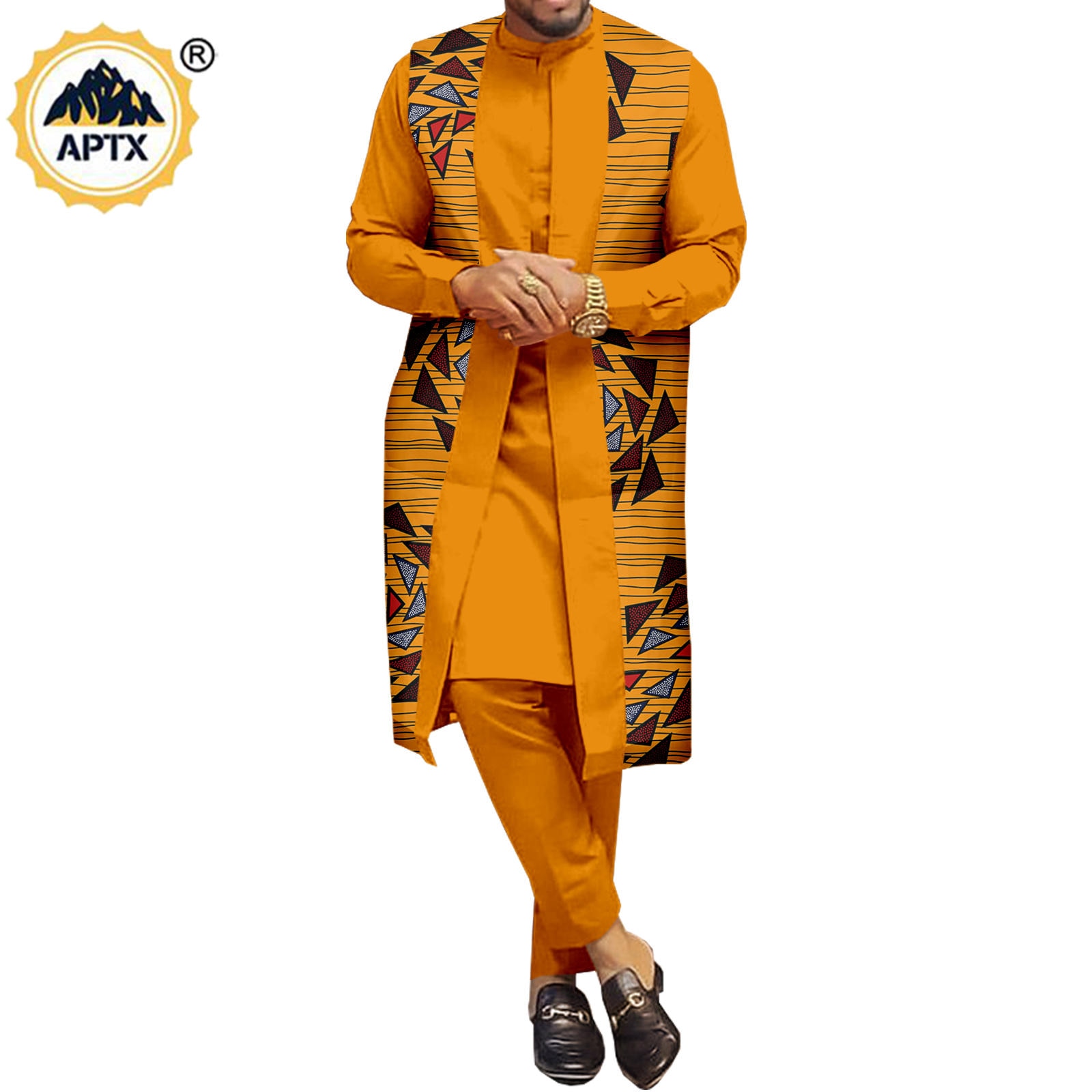 African Couple Clothes Women Print  V-neck Top and Lace Skirts Match Men Outfits Dashiki Long Vest Shirt and Pants Sets Y22C041