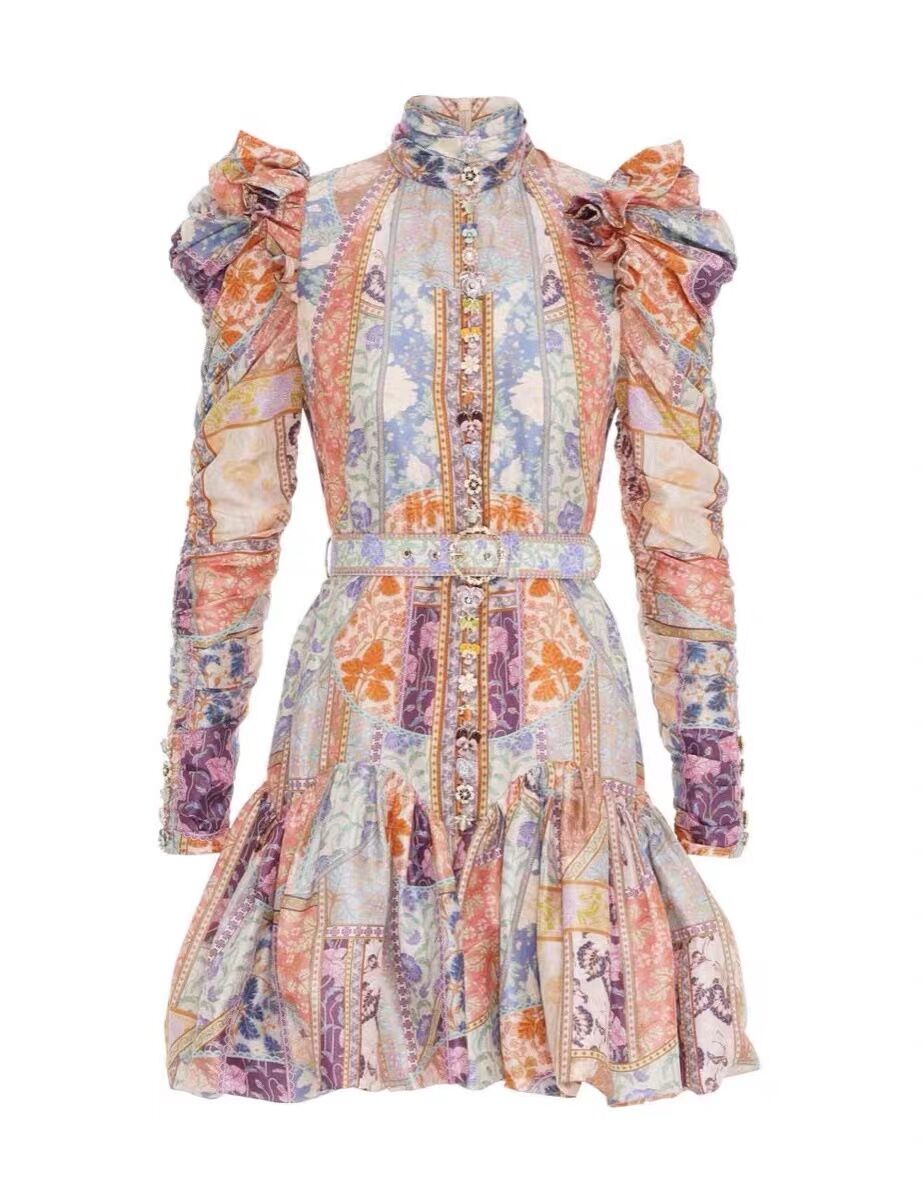 Lady European High Street Designer Dress