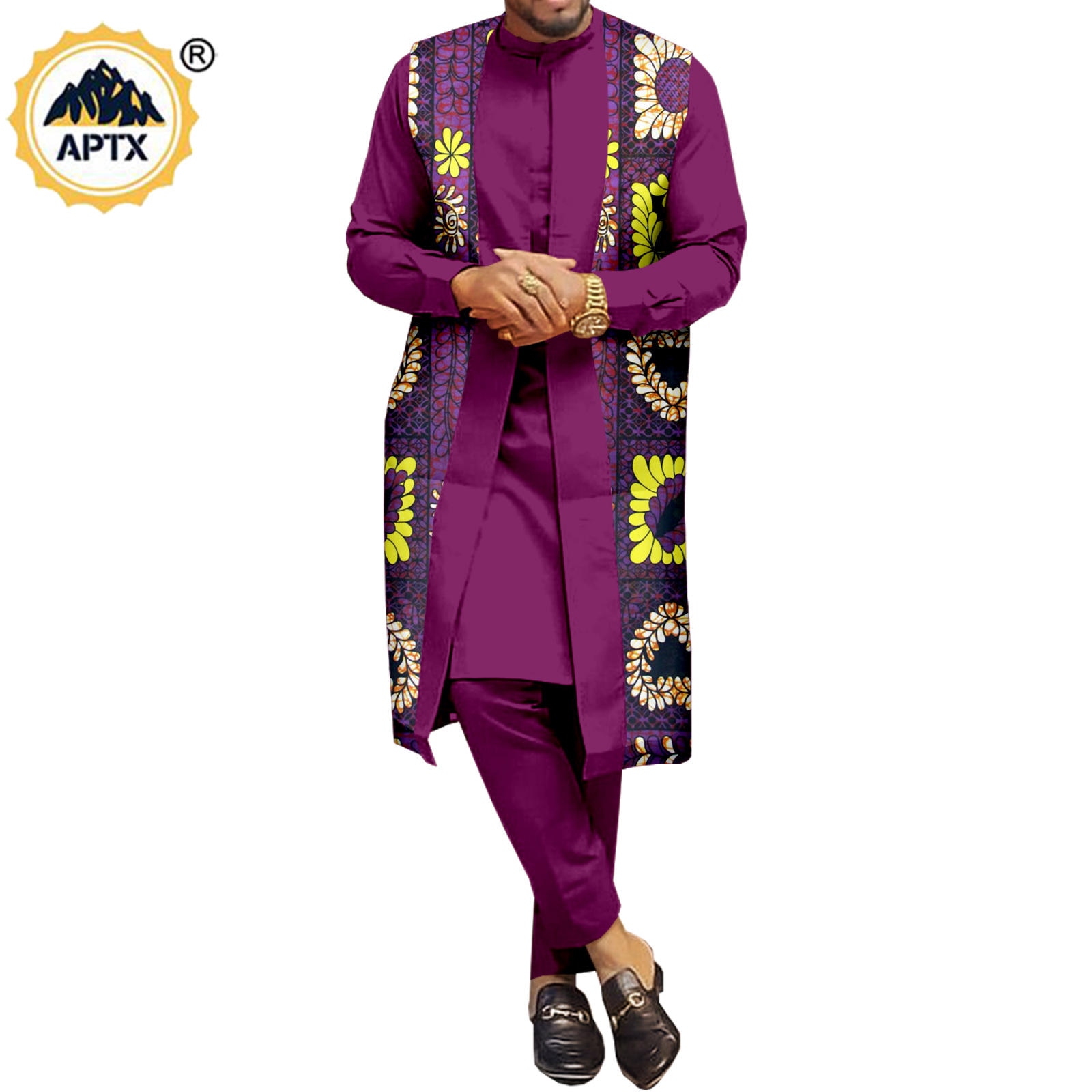 African Couple Clothes Women Print  V-neck Top and Lace Skirts Match Men Outfits Dashiki Long Vest Shirt and Pants Sets Y22C041