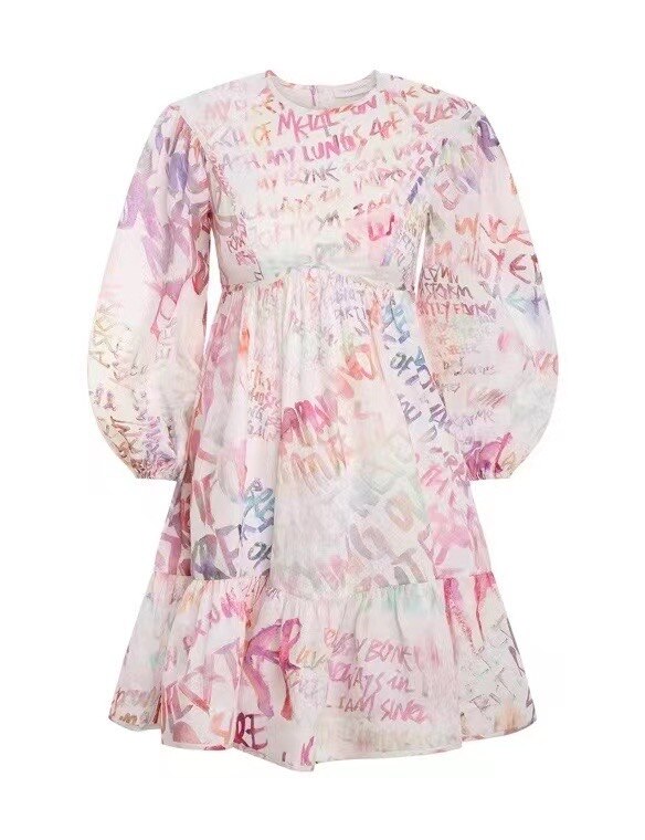 Lady European High Street Designer Dress