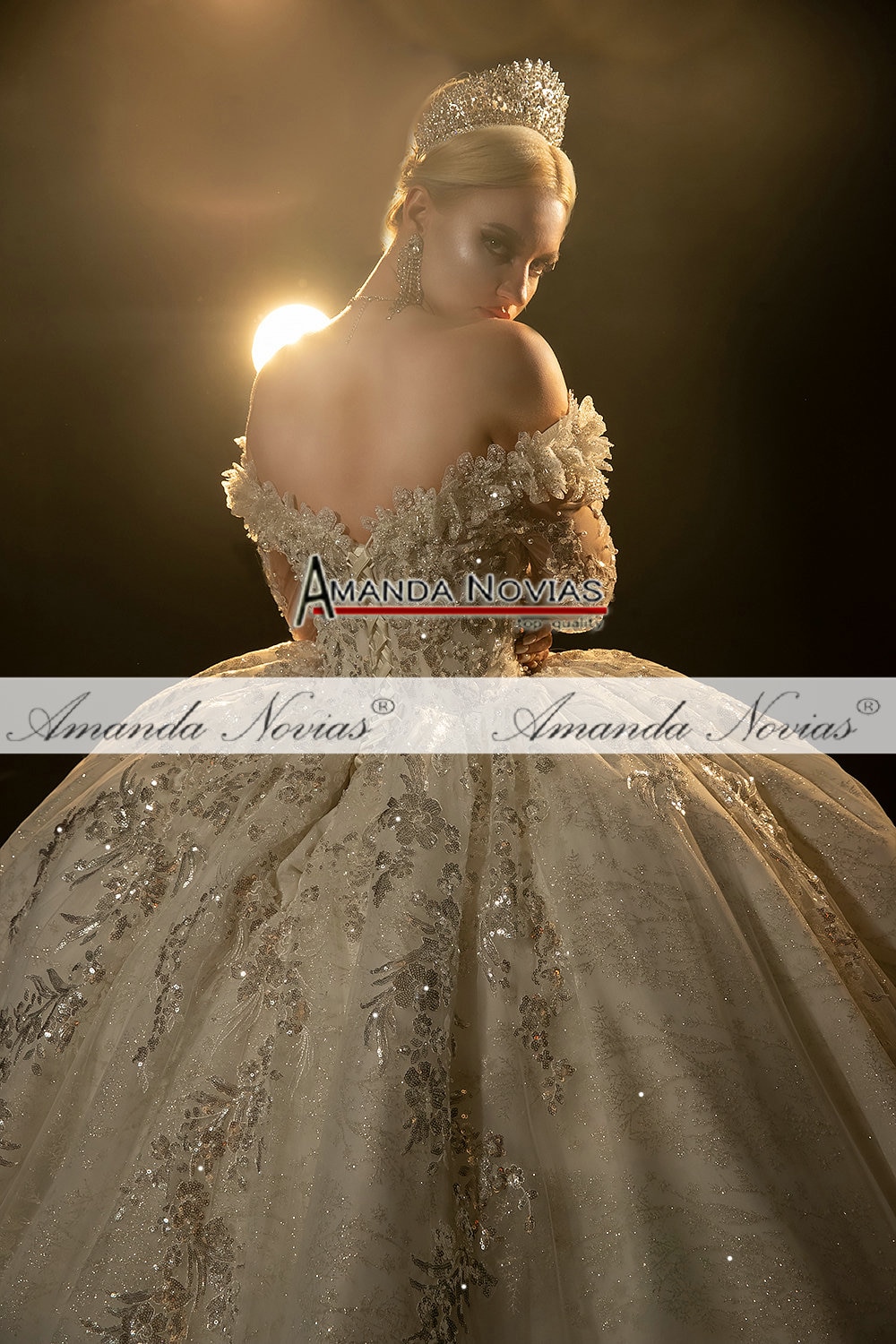 NS4308 Off The Shoulder Sleeves Wedding Dress 2022