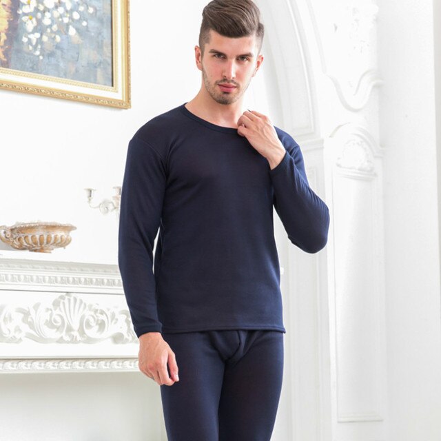 2022 Winter Autumn Clothes And Autumn Pants Men's Padded Warm Middle-aged And Old-aged Cold Thermal Underwear