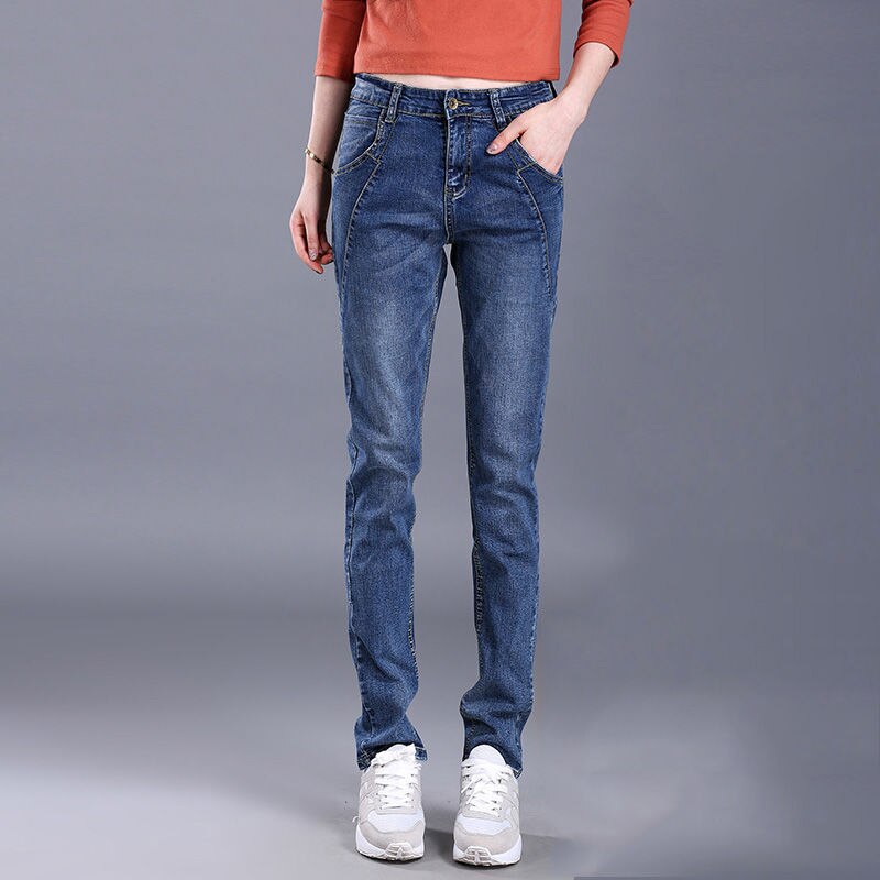 2022 New Women Casual Cotton Pencil Jeans Fashion Ladies Slim High Quality Pants
