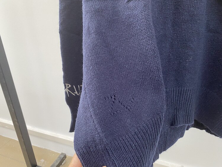 Women Sweater Butterfly Flower Letter Embroidery 100% Cashmere Knitted Pullover