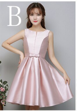 elegant girls robe mariage satin girls 2020 prom knees length pageant ball gown bridal party dresses pale pink for teens