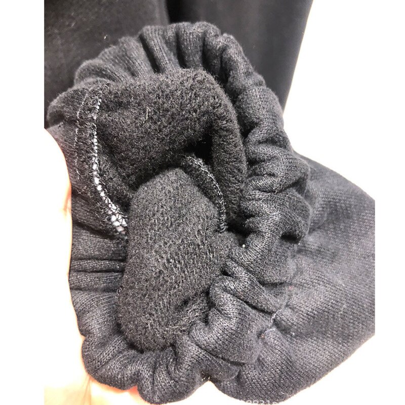 GIGIYW Wang 2022 Autumn And Winter New Plush Flocked Letter Legged Pants Female Couple High Waist Leisure Pants