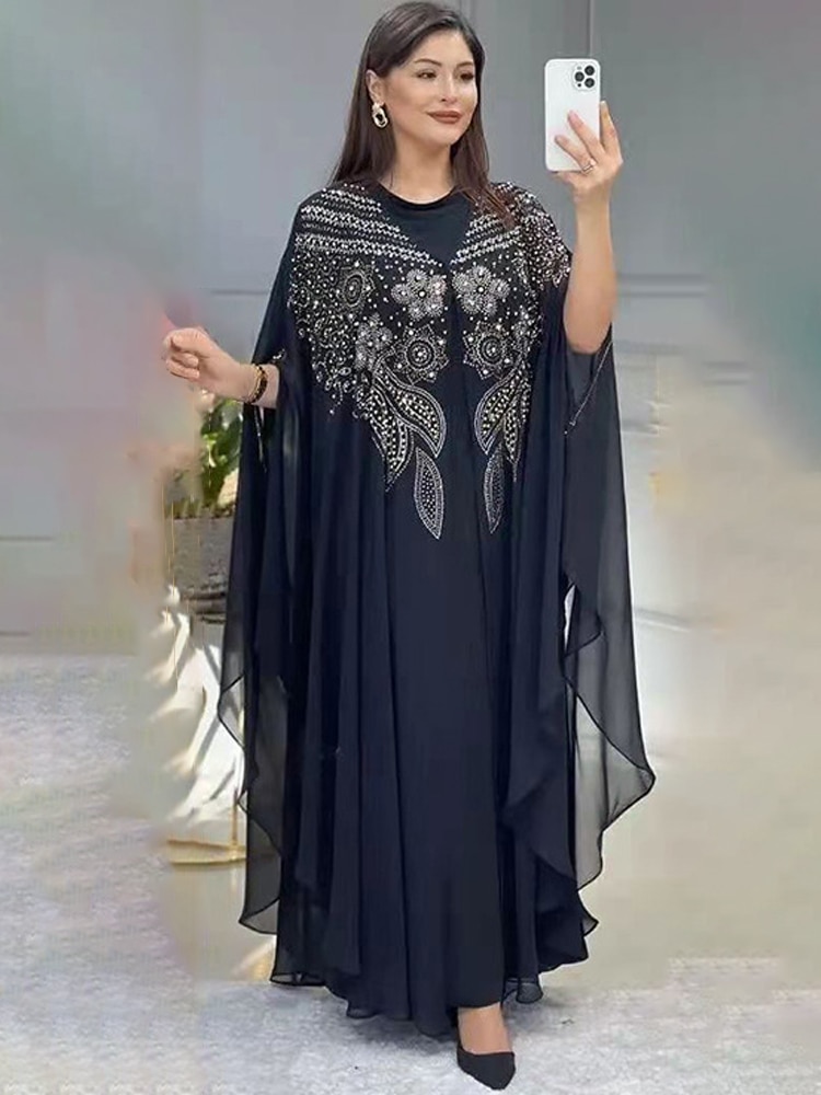 Abayas For Women Dubai Luxury 2022 Chiffon Boubou Muslim Fashion Dress Caftan Marocain Wedding Party Occasions Djellaba Femme