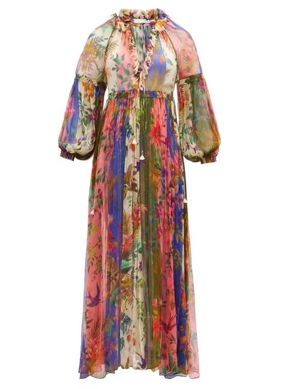 Lady European High Street Designer Dress