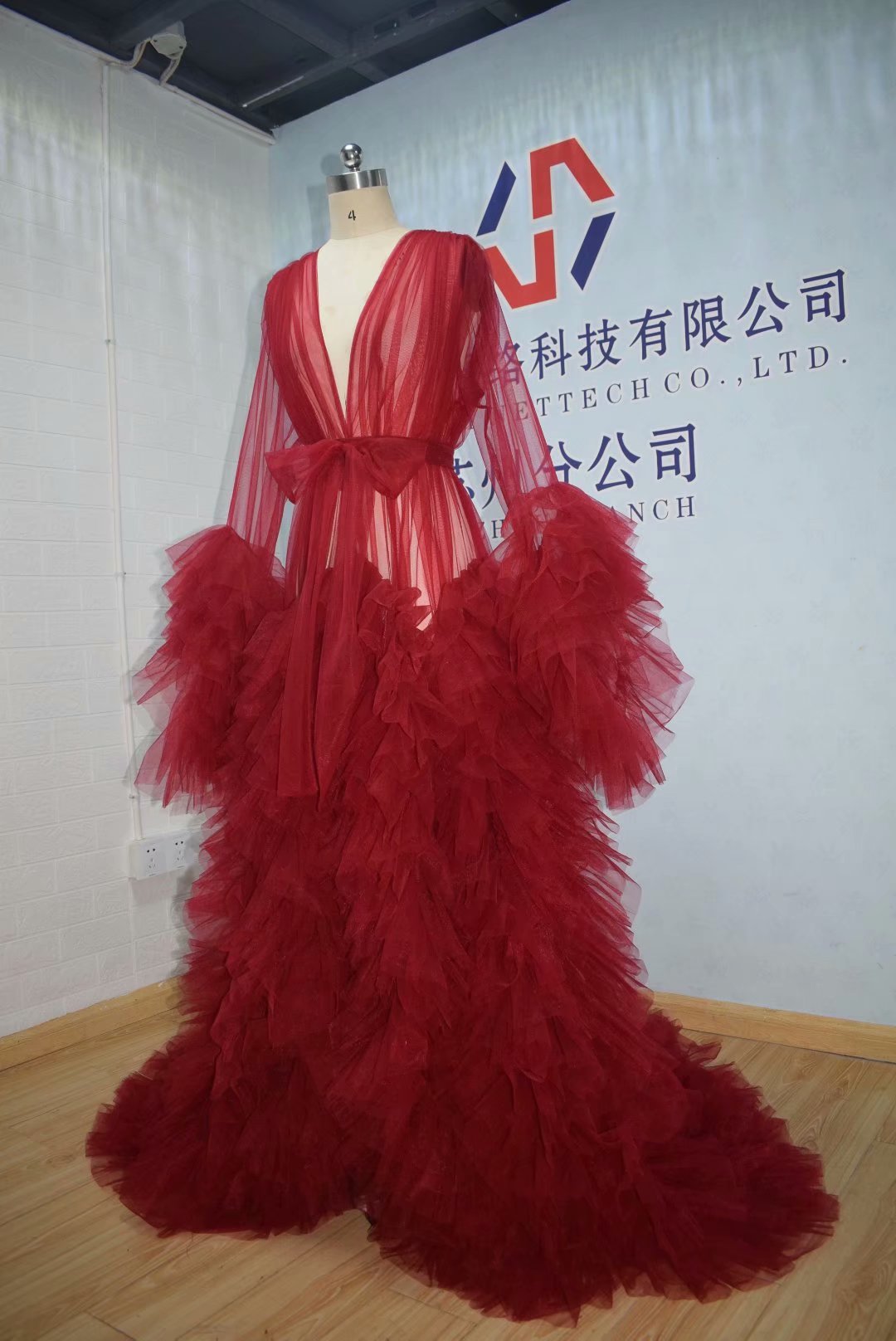 Real Images Maternity Robes Wedding Shawl Pregnant Women Sexy Tulle Bathrobe Dresses Photo Shoot Party Fluffy Baby Shower Gowns