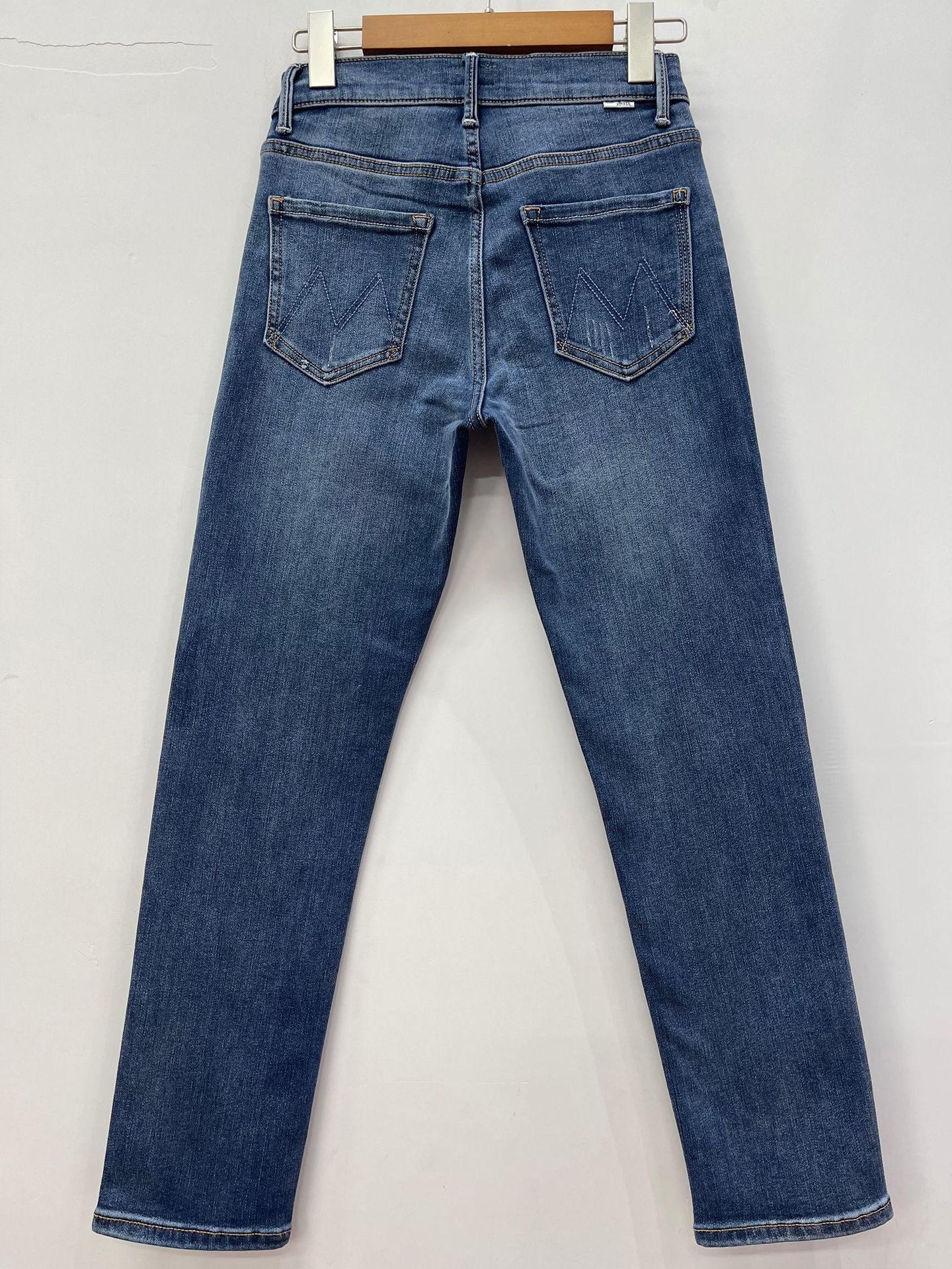 Women's velvet warm Straight leg jeans fashion casual lady ankle-length denim pants