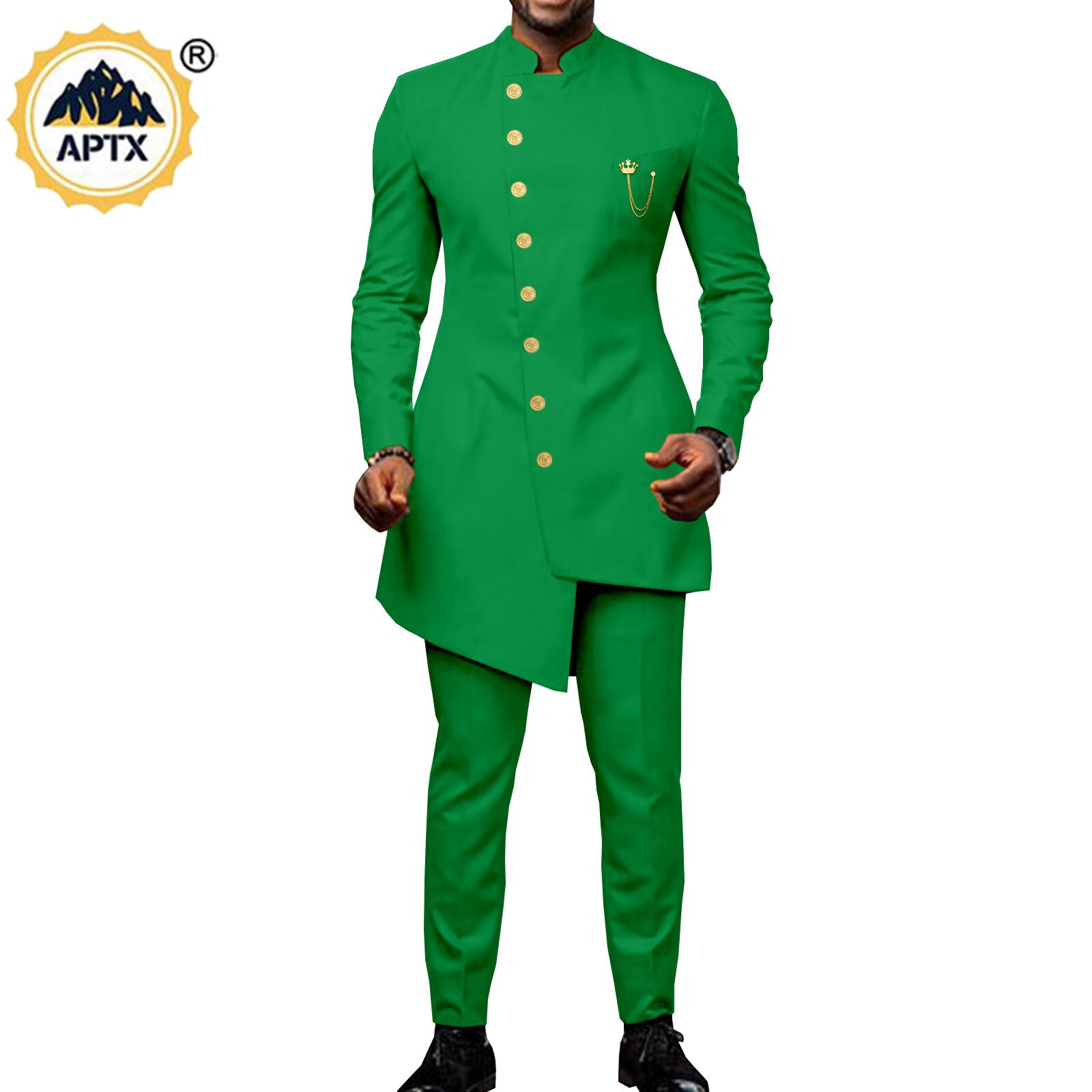 African Couples Clothes Bazin Riche African Dresses for Women Match Men Outfits Chain Top &Pants Sets Dashiki Vestidos Y22C020