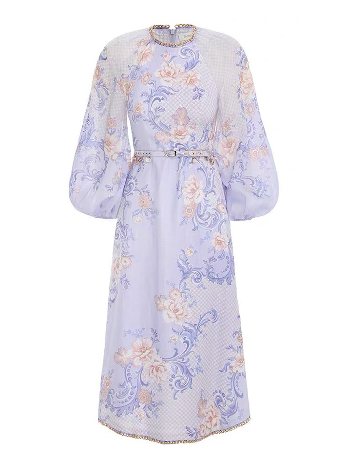 Lady European High Street Designer Dress