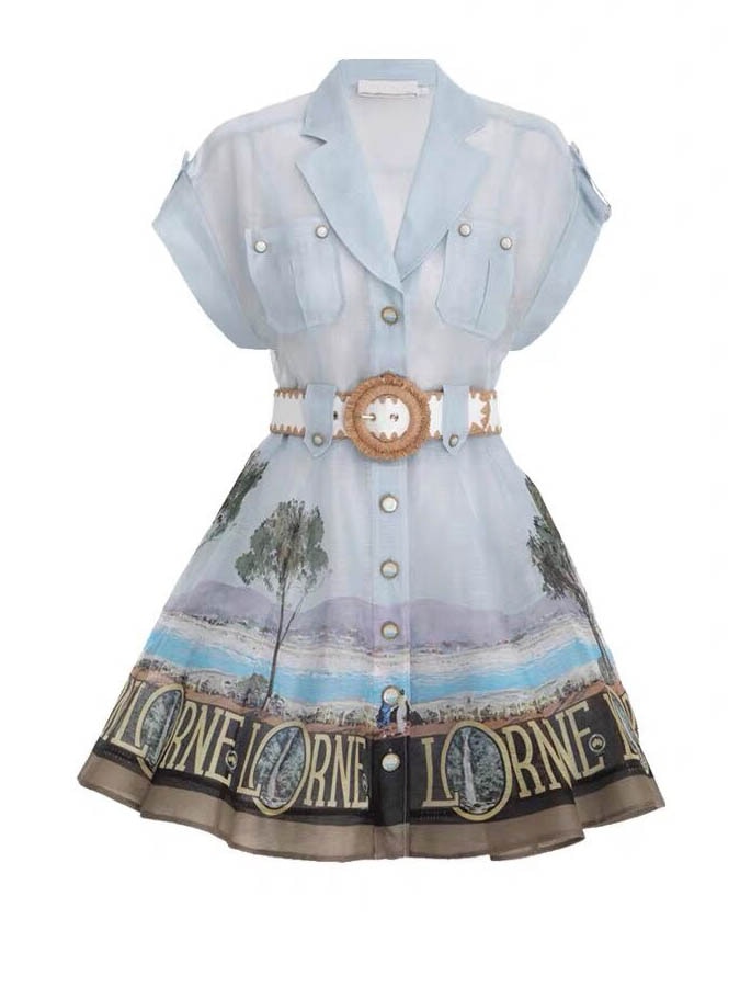 Lady European High Street Designer Dress