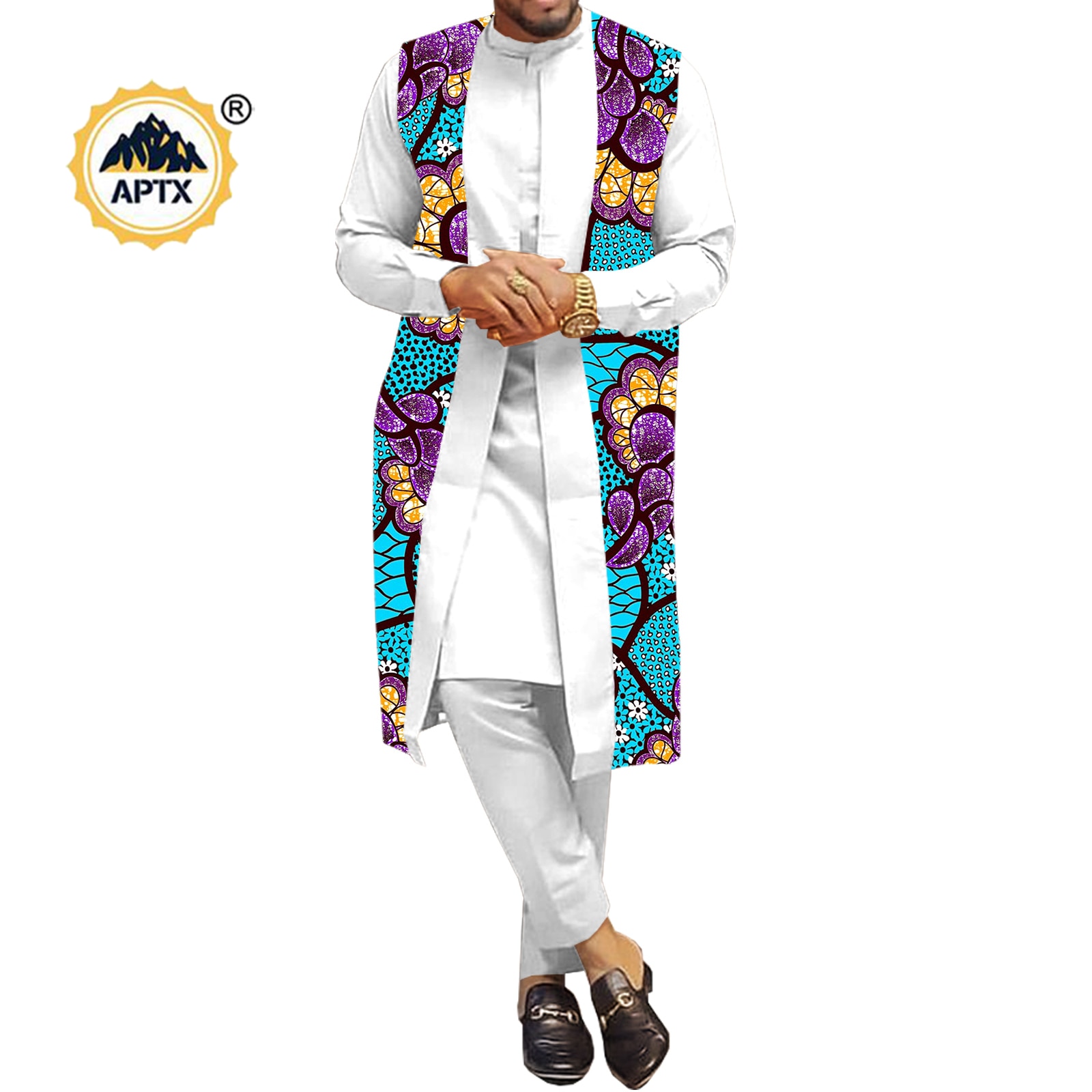 African Couple Clothes Women Print  V-neck Top and Lace Skirts Match Men Outfits Dashiki Long Vest Shirt and Pants Sets Y22C041