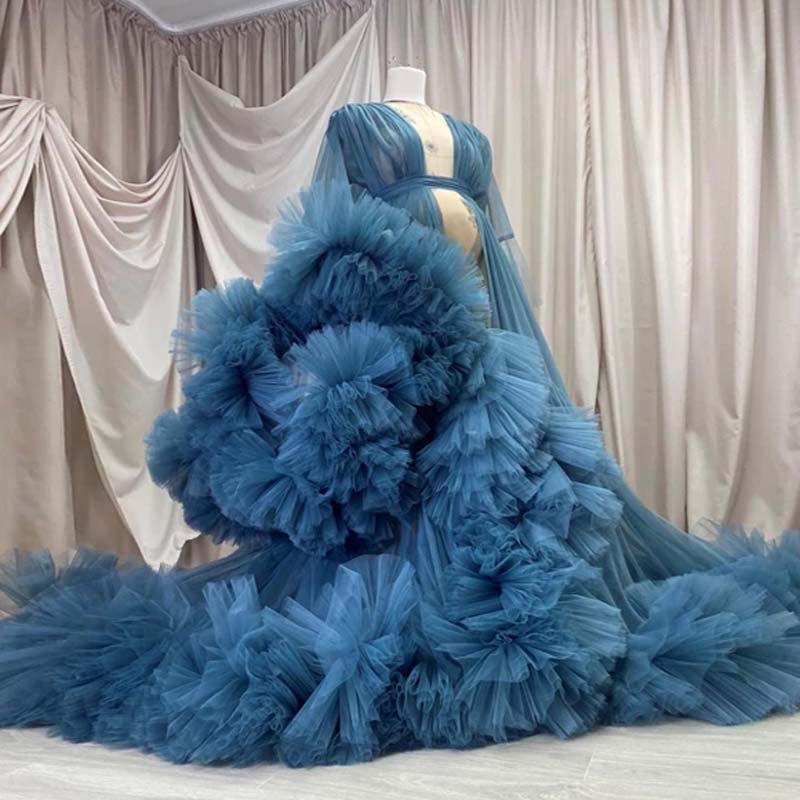 Puffy Tulle Pregnancy Dress for Photo Shoot Extra Fluffy Ball Gown Maternity Dresses Women Robes for Photography