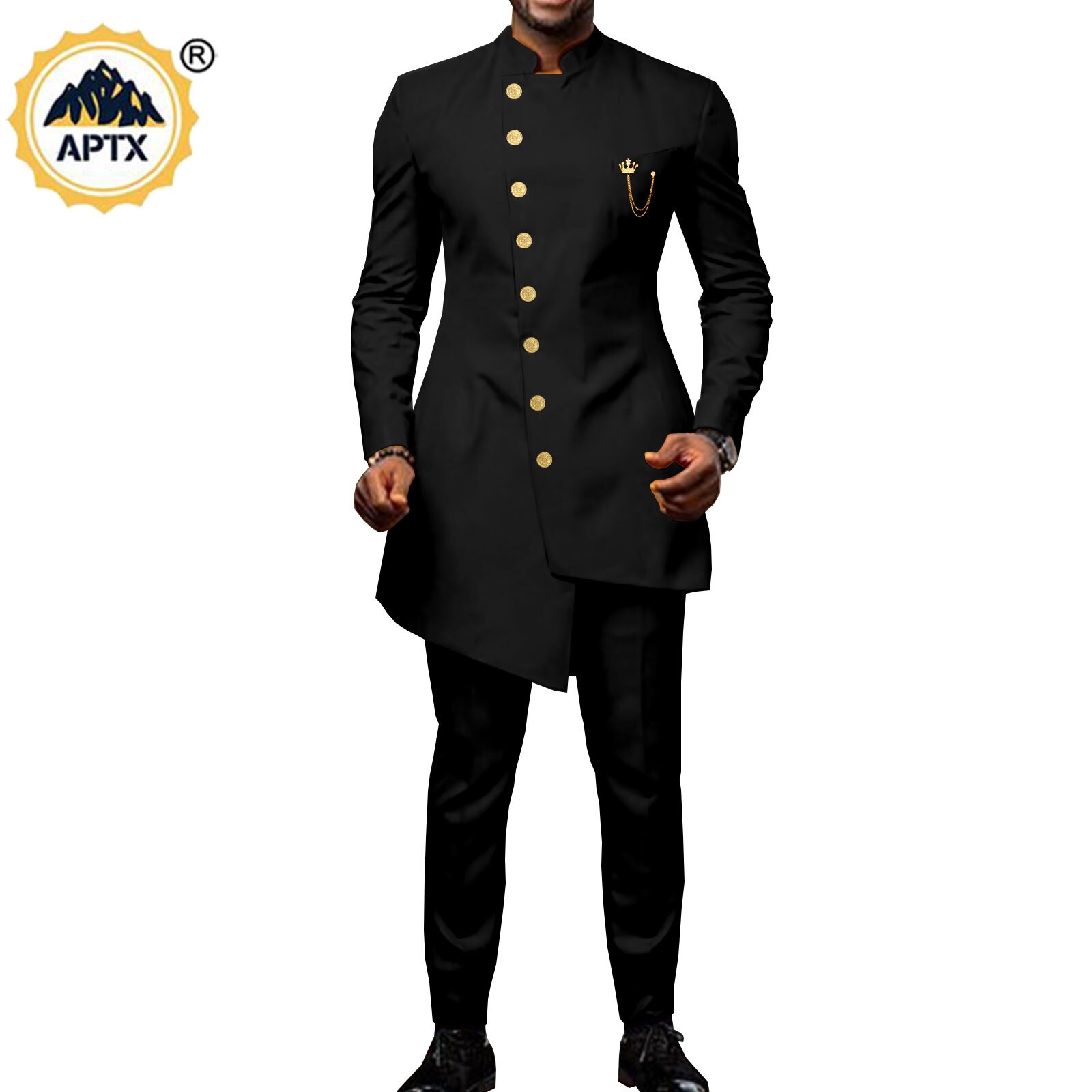 African Couples Clothes Bazin Riche African Dresses for Women Match Men Outfits Chain Top &Pants Sets Dashiki Vestidos Y22C020