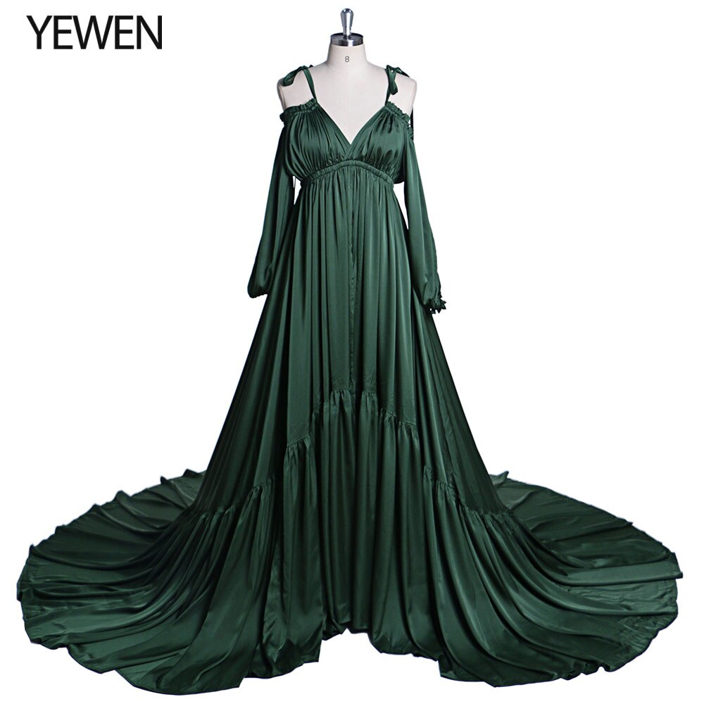 Sexy Shoulderless Evening Dress Long Pregnant Women Fancy Pregnancy Elegence Maxi Gown Photo Shoot Props YEWEN DY21721
