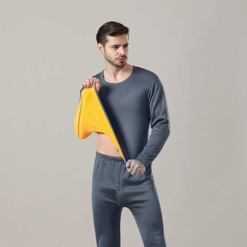 2022 Winter Autumn Clothes And Autumn Pants Men's Padded Warm Middle-aged And Old-aged Cold Thermal Underwear