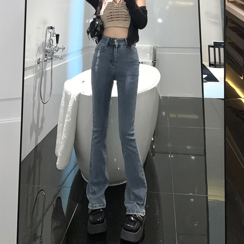 ZOENOVA flared jeans low waist loose comfortable women's pants 2022 elastic fashion boyfriend style jeans pants