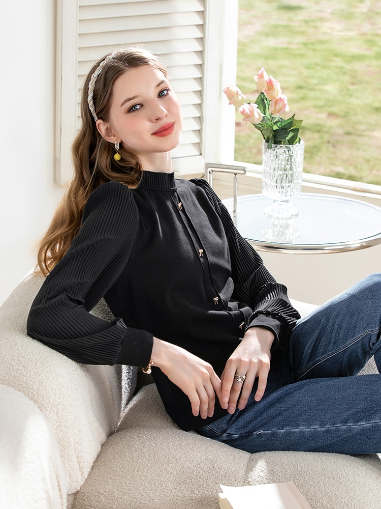 I BELIEVE YOU Turtleneck T-shirts Women 2022 Autumn Slim Solid Long Sleeves Pullover Tops Office Lady Winter bow Tees 2224014777