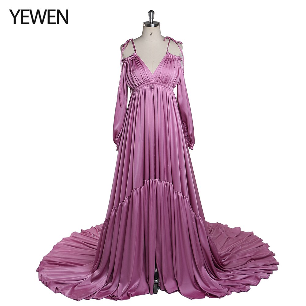 Sexy Shoulderless Evening Dress Long Pregnant Women Fancy Pregnancy Elegence Maxi Gown Photo Shoot Props YEWEN DY21721
