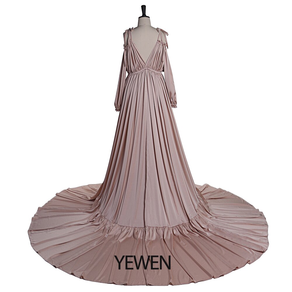 Sexy Shoulderless Evening Dress Long Pregnant Women Fancy Pregnancy Elegence Maxi Gown Photo Shoot Props YEWEN DY21721