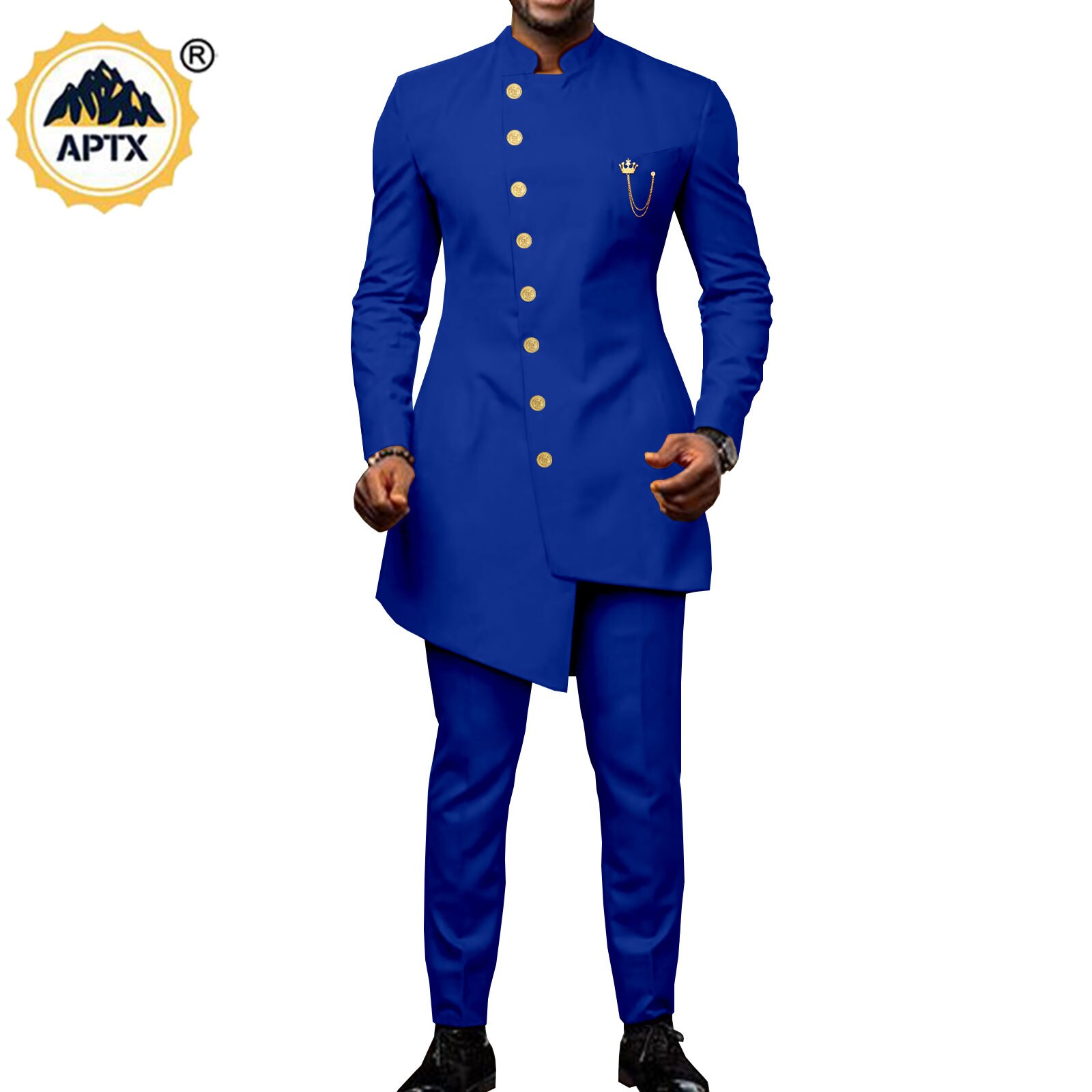 African Couples Clothes Bazin Riche African Dresses for Women Match Men Outfits Chain Top &Pants Sets Dashiki Vestidos Y22C020