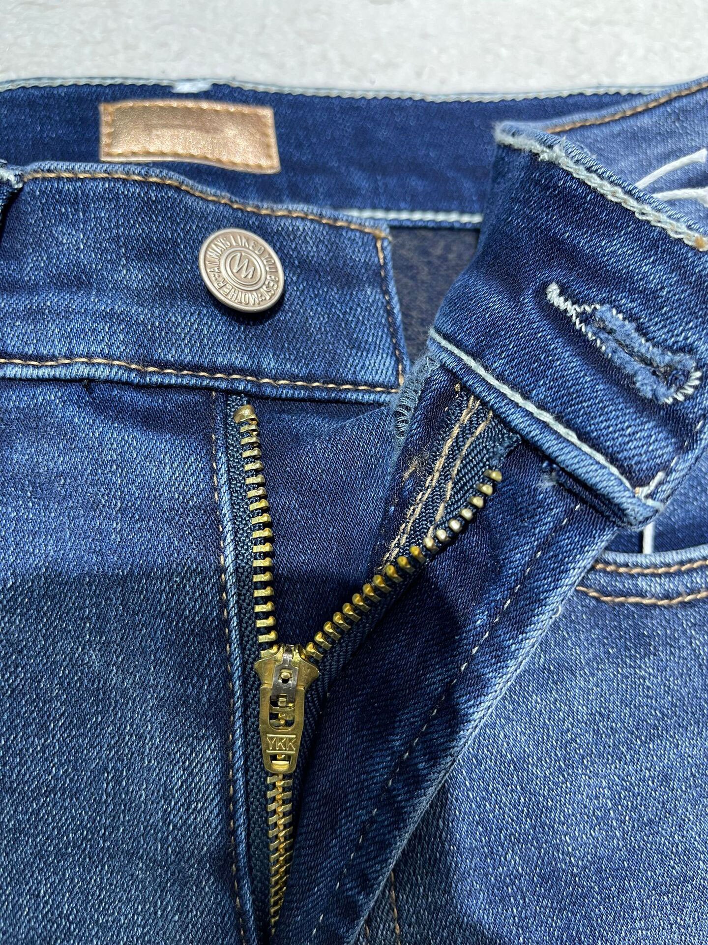 Women's velvet warm Straight leg jeans fashion casual lady ankle-length denim pants