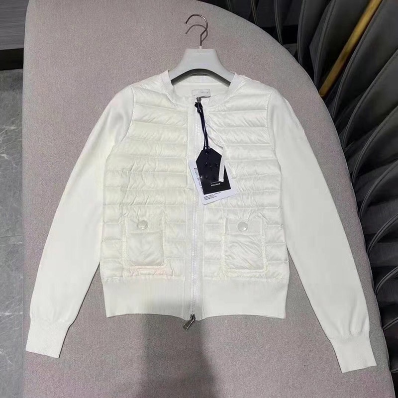 High Quality Spring Autumn Women Long Sleeve Short Thin Duck Down Jacket Casual Sweater Patchwork Light Down Coat