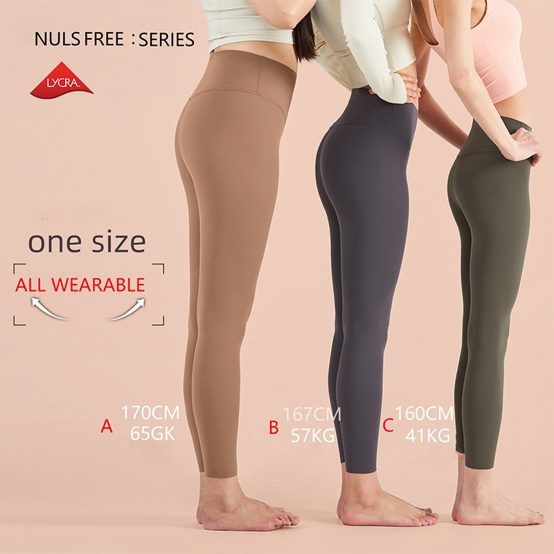 Lulu New Women's Yoga Trousers Are One Size High Stretch Lycra Material Outdoor Sports Fitness Comfort  Sexy Have  Lo