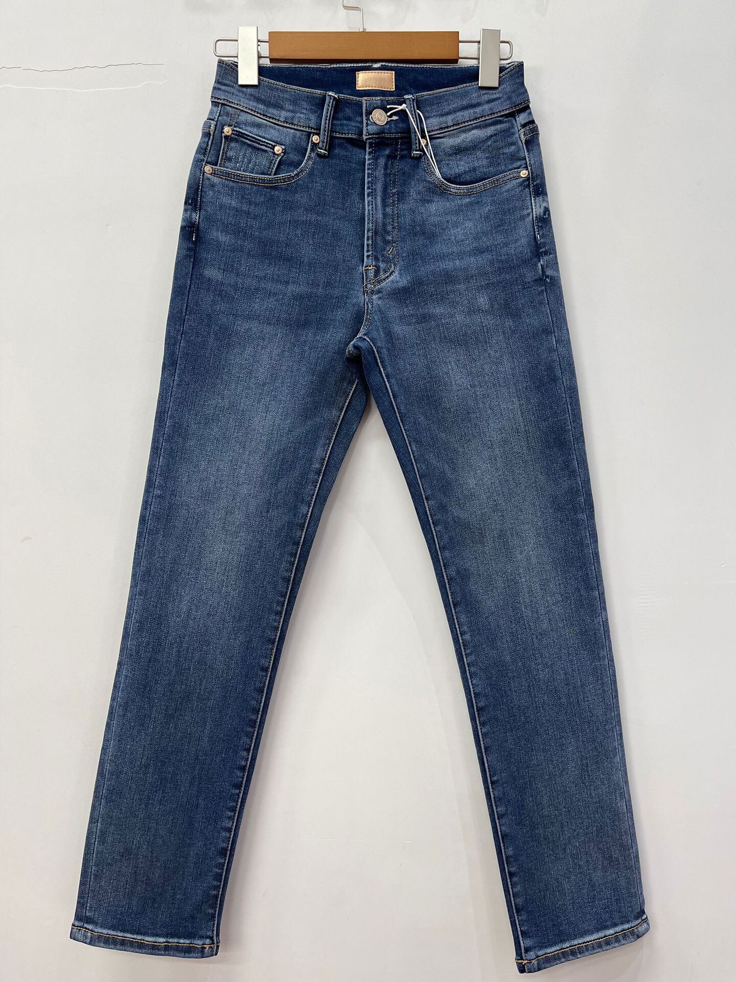 Women's velvet warm Straight leg jeans fashion casual lady ankle-length denim pants