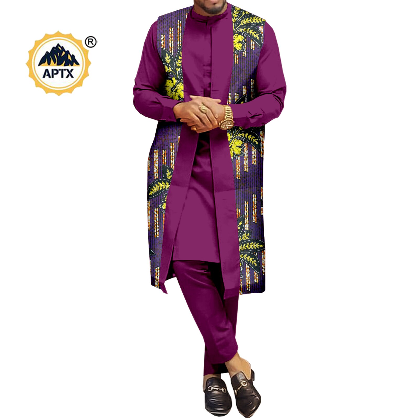 African Couple Clothes Women Print  V-neck Top and Lace Skirts Match Men Outfits Dashiki Long Vest Shirt and Pants Sets Y22C041