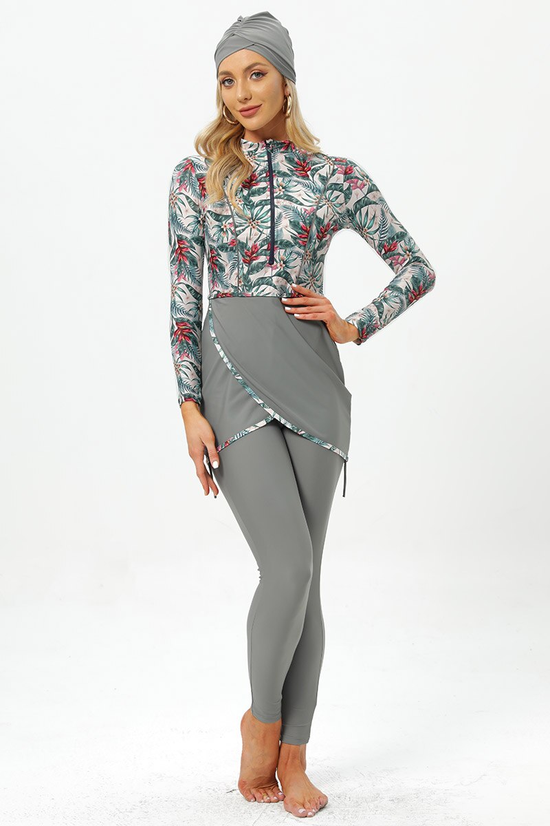 Muslim Swimwear Islamic Swimsuit Women Burkini Musulmane Maillot de main femme Full Cover High Quality Design Fashion Set Beachw