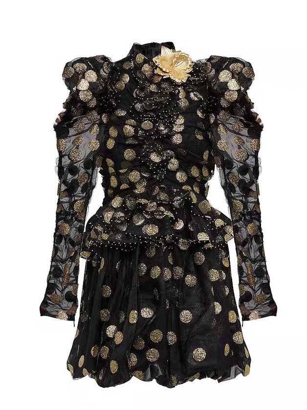 Lady European High Street Designer Dress