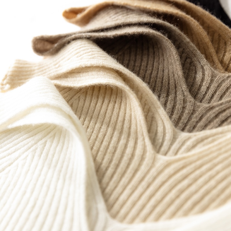 New Women Sexy 100% Cashmere High Elasticity Vest Crop Fashion Tops O-Neck Tank Soft Warm Ladies Knit Camisole Bottoming